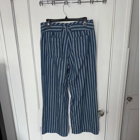 American Eagle Striped Wide Leg Trouser womens size 6 - Picture 4 of 9